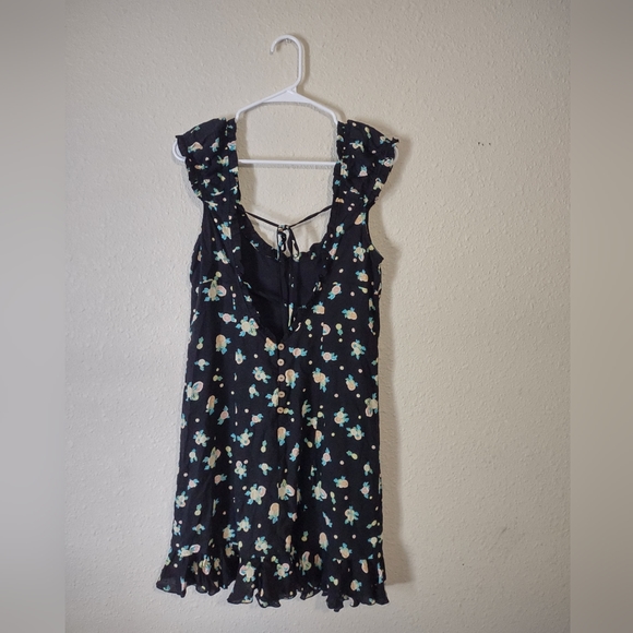 Free People Like A Lady Orange Slice Ruffle Mini Dress - Picture 3 of 4